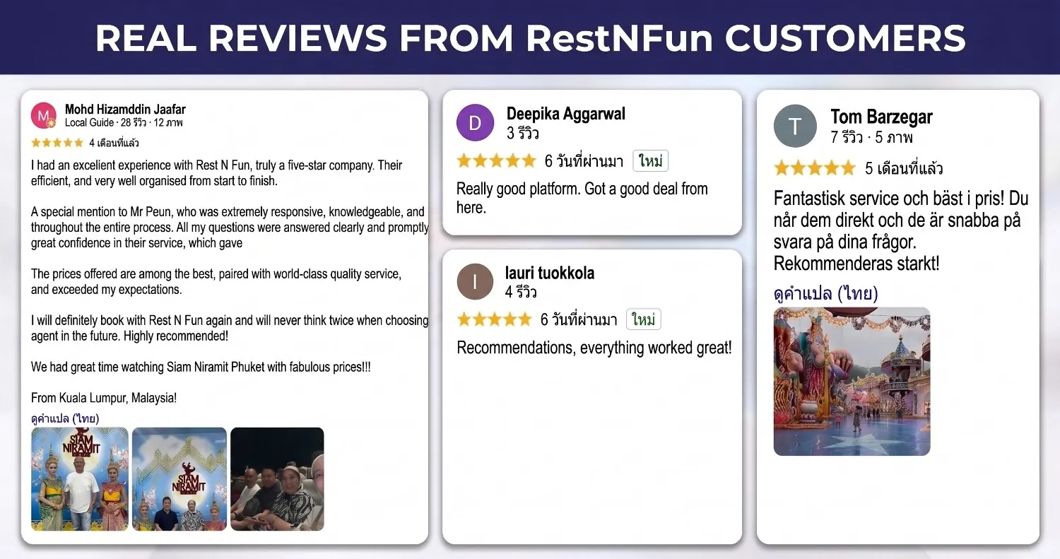 Customer review with RestNFun online travel